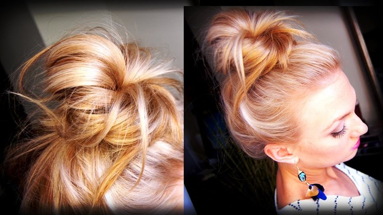 Hair How To: Messy Topknot Bun