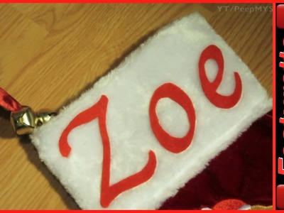 Homemade Personalized Christmas Stockings w. Felt Letter Patterns For Pet Dog or Baby Kids Names