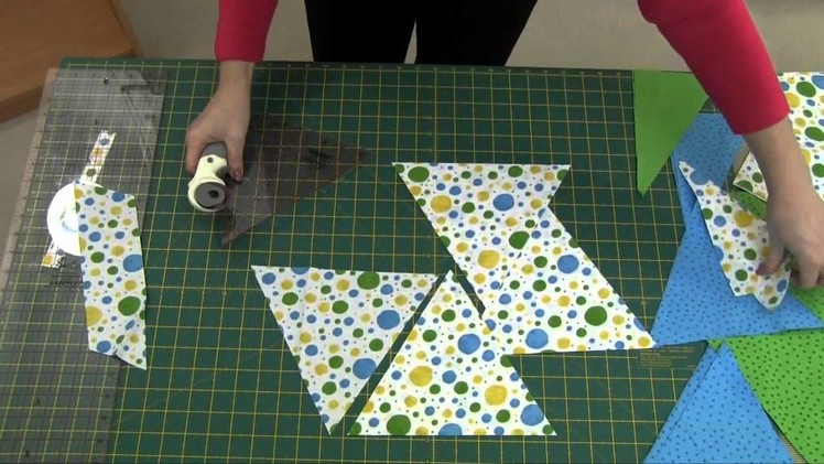 How to cut out triangles for your triangle quilt   NEW Sew Easy Triangle Rulers