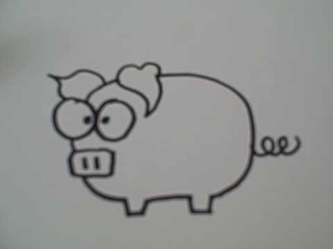 How to Draw a Cartoon Pig