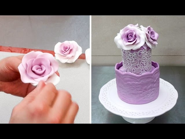 How To Form Fondant. Gumpaste Roses Without Any Tools by CakesStepbyStep