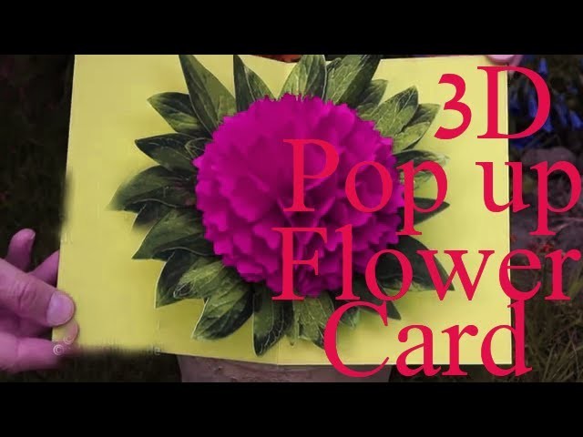 How to make 3D POP UP flower Card BEST OF ALL Youtube