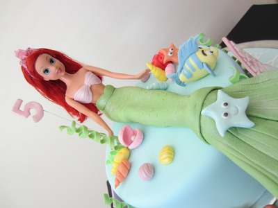 How to Make a Little Ariel Mermaid Cake