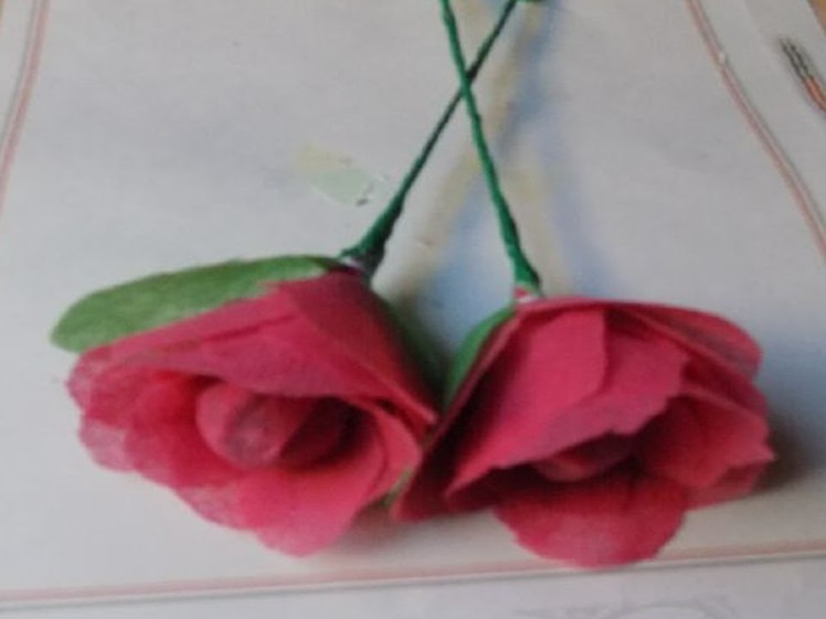 How to make rose by paper folding