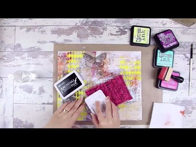 How to Use Distress Ink on a Mixed Media Canvas