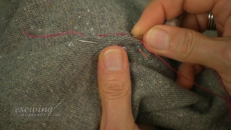Jacket Shoulder Alteration - Baste Marking the Fold Line on One Sleeve (FREE SAMPLE)