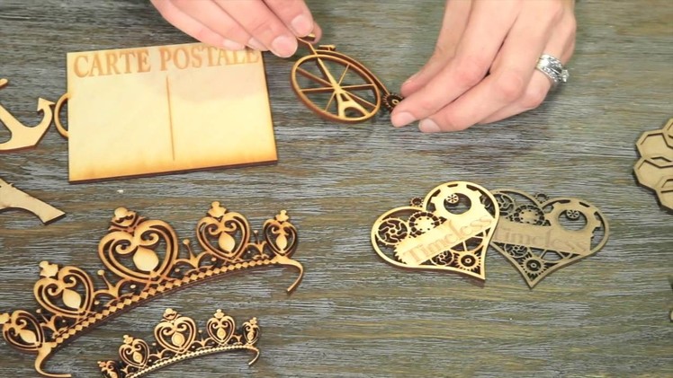 Laser cut embellishments by Grapevine Designs and Studios