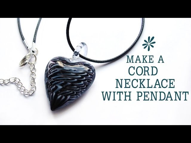 Make a cord necklace with a pendant - jewelry making tutorial
