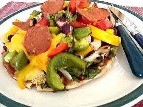 MILE HIGH VEGETARIAN PIZZA, quick, easy, healthy