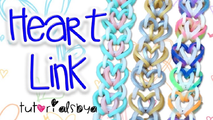 NEW Heart Link Rainbow Loom Bracelet Tutorial | How To