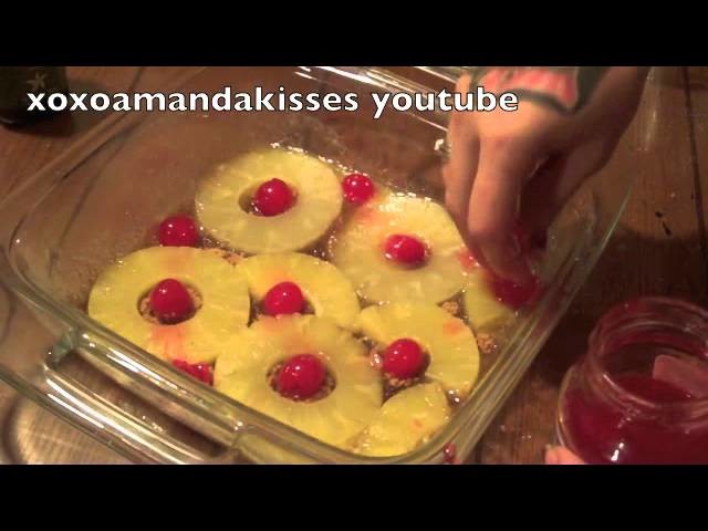 Pineapple  upside down cake from scratch super easy !!