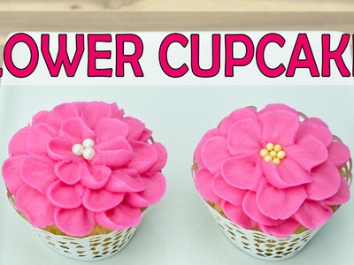 Piping Buttercream Icing Flowers on Cupcakes by Cookies Cupcakes and Cardio