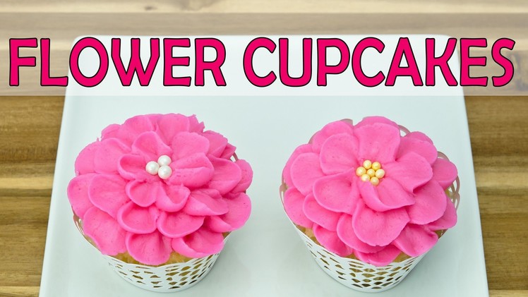Piping Buttercream Icing Flowers on Cupcakes by Cookies Cupcakes and Cardio