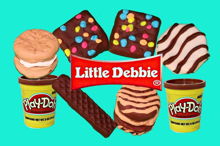 Play Doh Little Debbie Snack Cake Kitchen Zebra Cakes, Vintage Play-Dough Toy Food DisneyCarToys