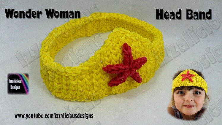 Rainbow Loom Wonder Woman Headband.Hairband - Single Loom