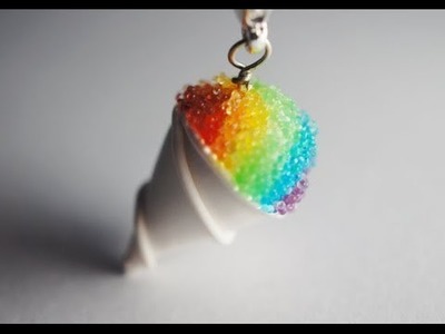 Rainbow Snow Cone Tutorial, Miniature Food Tutorial, Polymer Clay