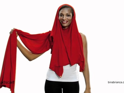 Red Headscarf Shawl - How to Make The Bina a Headscarf