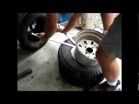 Removing And Replacing A Tire On The Rim With Manual Tools