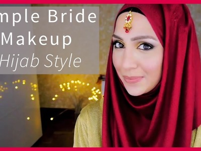 SIMPLE BRIDE MAKEUP & HIJAB STYLE! INDIAN EDITION | Amena