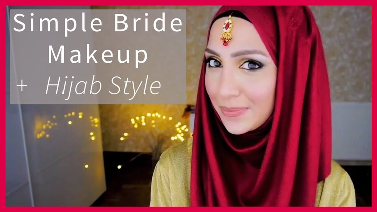 SIMPLE BRIDE MAKEUP & HIJAB STYLE! INDIAN EDITION | Amena