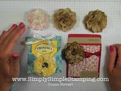 Simply Simple UPCYCLED PAPER NAPKIN FLOWER by Connie Stewart