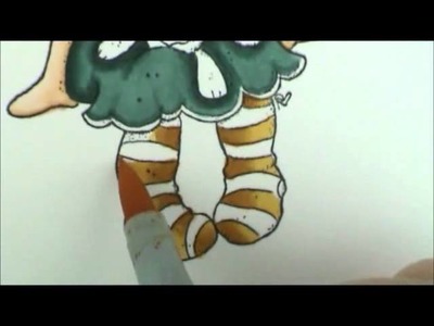 Sitting Tilda with Teddy Bear Copic Coloring Card Kit: Part 2 of 2