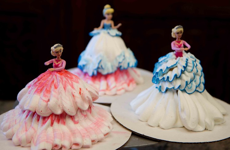 Barbie Doll  Princess cake- Cupcakes- How to Decorate