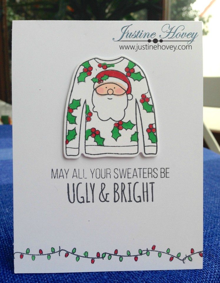 Christmas Card Tutorial feat. Simon Says Stamp Ugly Sweater Stamp