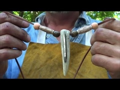 Deer Tine Fire Steel Survival Necklace or Key Chain   How To Build and Fire Starting Demo
