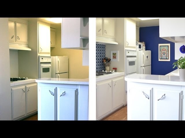 How to decorate a kitchen with temporary wallpaper and backsplash - Season 2 - Ep 3