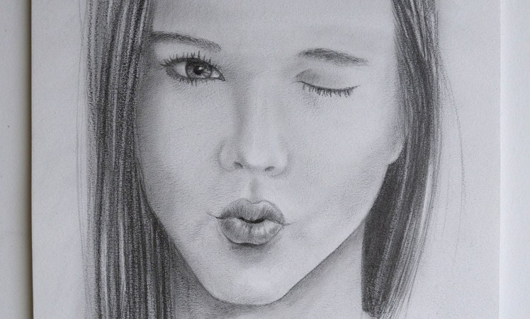 How to Draw a Girl Kissing - Mouth Sending a Kiss