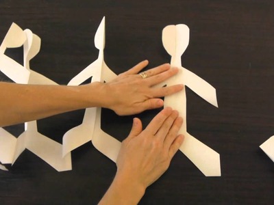 How to make paper dolls holding hands