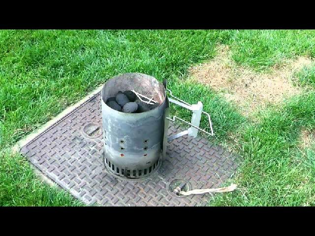 How to use a starter chimney to light BBQ charcoal