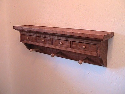 Make a Shaker inspired wood coat rack with drawers