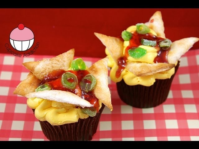 Make Nachos CUPCAKES! Mexican Cupcakes In Disguise - A Cupcake Addiction How to Tutorial