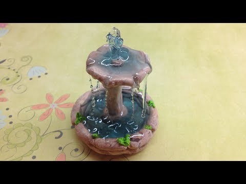 Polymer clay.Fimo and resin Tutorial- Fountain.Fonte