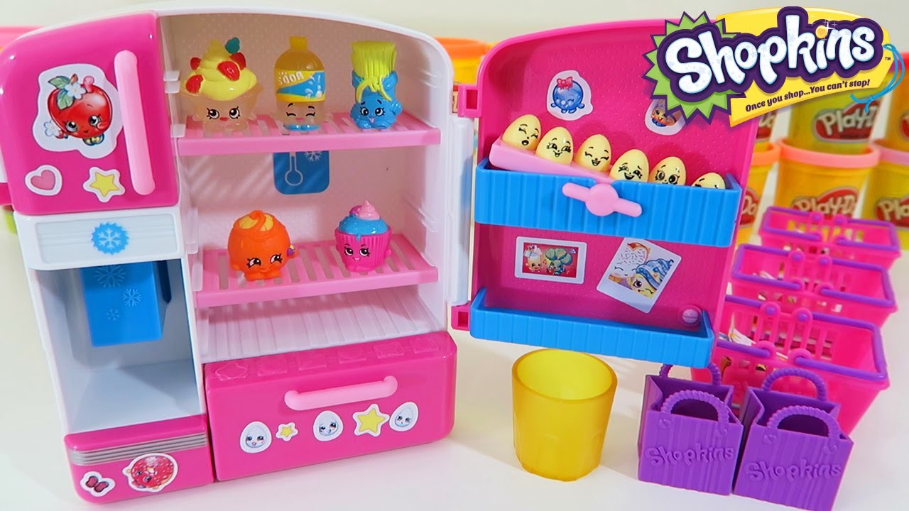 Shopkins So Cool Fridge Playset Exclusive Shopkins & Mini Shopkins Eggs ...