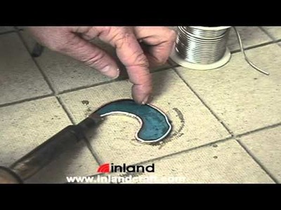 Tinning a Copper Foiled Glass Piece