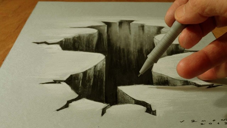 Trick Art on Paper, Drawing  3D Hole