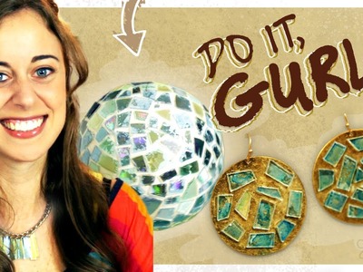 Upcycled CD Disco Ball & Jewelry - Do It, Gurl