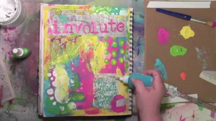 Art journal play inspired by words and an Oops