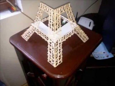 Eiffel Tower with toothpicks