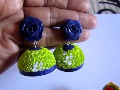 Free Form Quilling - Paper Quilling Jhumka (Not Tutorial)