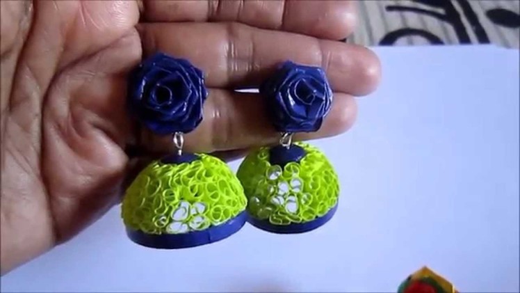 Free Form Quilling - Paper Quilling Jhumka (Not Tutorial)