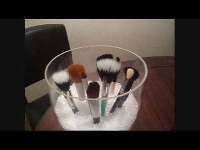 Fun way to organize.store.display your makeup brushes