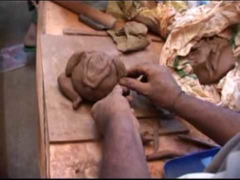 Ganapati Idol making by hand