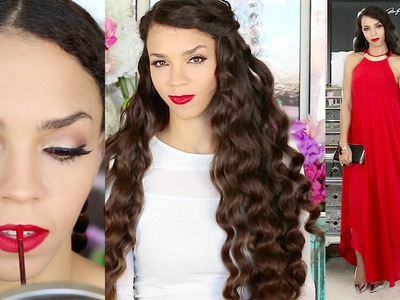 Get Ready With Me! Holiday Makeup, Hair, Outfits Galore