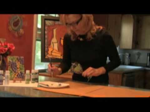 Glass painting tutorial with artist Jennifer Claire