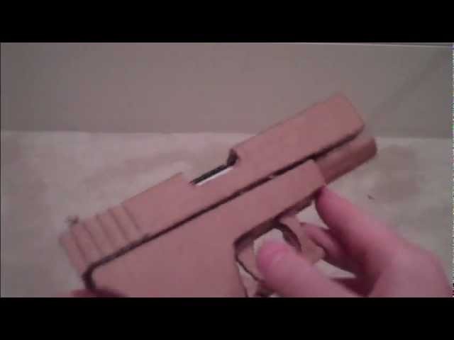 Homemade Paper. Cardboard Glock 18. 17