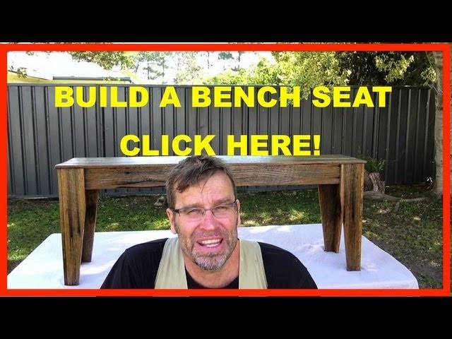 How to Build a Bench Seat. Rustic Recycled Wood Furniture.